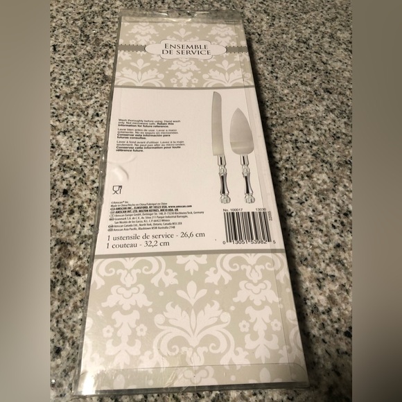 Cake Cutting Set Amscan Serving Set Plated NWT - Picture 7 of 13